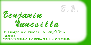 benjamin muncsilla business card